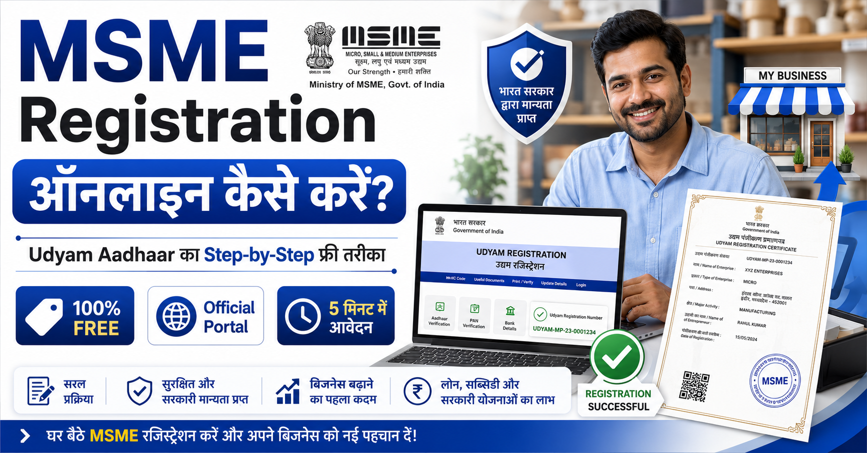Udyam MSME registration online process official portal India 2025