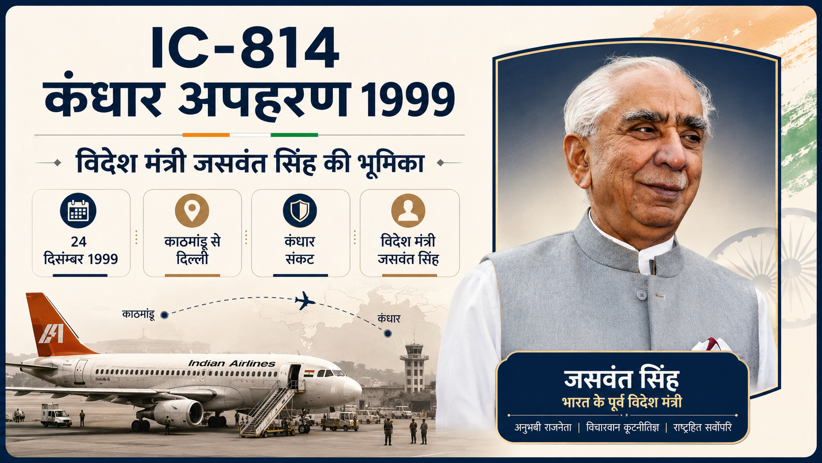 IC-814 कंधार अपहरण 1999 जसवंत सिंह विदेश मंत्री